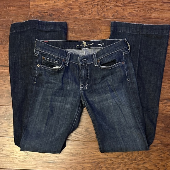 7 For All Mankind Dark Blue Jeans - Picture 3 of 7